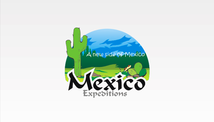 Mexico travel guide logo, Cactus logo